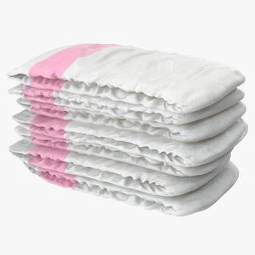 Diapers Pink 3D Model