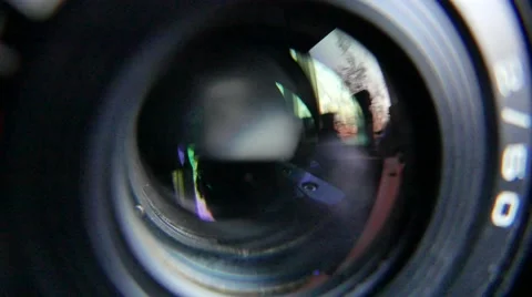 Diaphragm camera shutter blade. 4K UHD Stock Footage 62838989