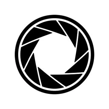 The diaphragm icon. Aperture symbol Stock Illustration