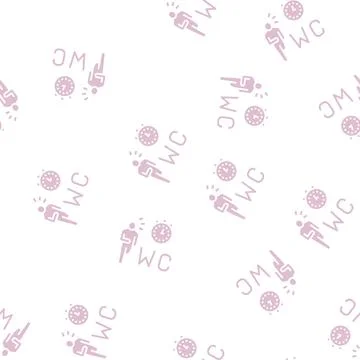 Diarrhea digestion system problem glyph seamless pattern Stock Illustration