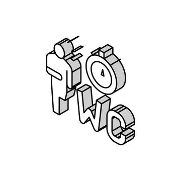 Diarrhea digestion system problem isometric icon vector illustration Stock Illustration