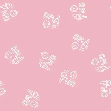 Diarrhea digestion system problem line seamless pattern Stock Illustration