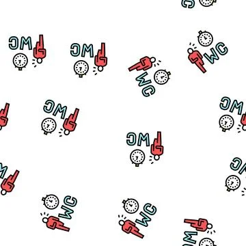 Diarrhea digestion system problem vector seamless pattern Stock Illustration