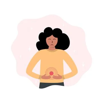 Diarrhea or constipation, problems with health concept Иллюстрация