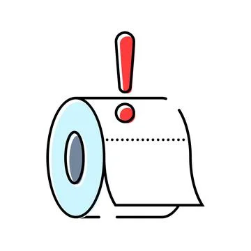 Diarrhea warning color icon vector illustration 库存插图