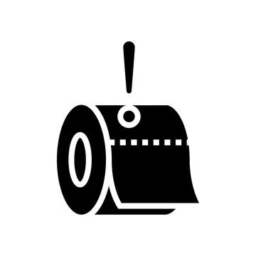 Diarrhea warning glyph icon vector illustration Illustrazione stock