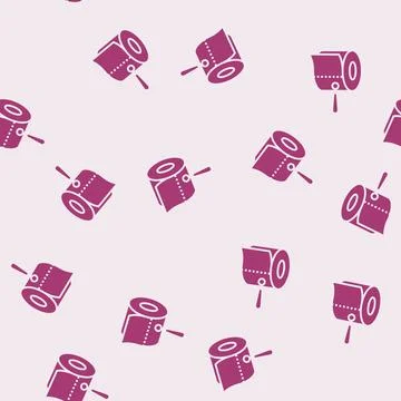 Diarrhea warning glyph seamless pattern Illustrazione stock