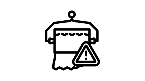 Diarrhea warning line icon animation 動画素材 326749251