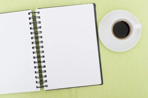 Diary and cofee Stock Photos