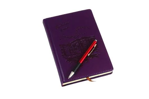 Diary and pen Stock Photos