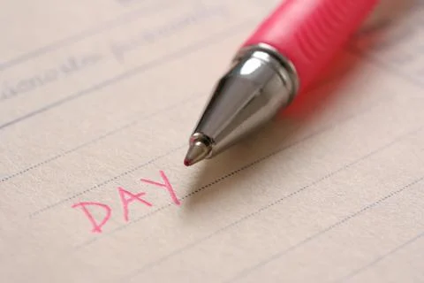 Diary and Pen Stock Photos