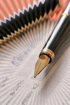 Diary and Pen Stock Photos