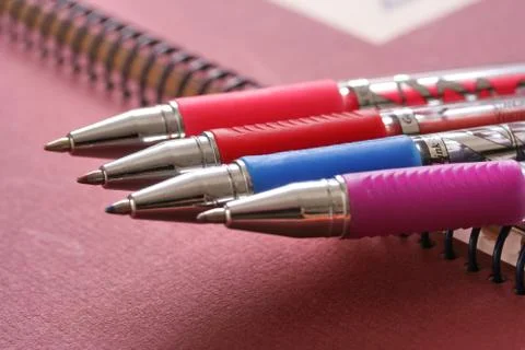 Diary and Pens Stock Photos