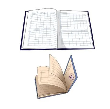 Diary and student book Stock Illustration