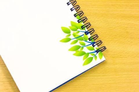 Diary and work on table Foto stock