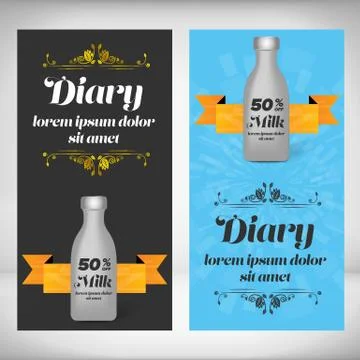 Diary banner design Stock Illustration