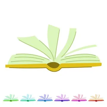 Diary book open vector cartoon graphic Stock Illustration