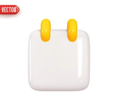 Diary calendar. Realistic 3d design In plastic cartoon style. Icon isolated.. Stock Illustration