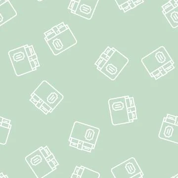Diary with cover line vector seamless pattern Illustrazione stock