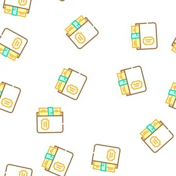 Diary with cover vector seamless pattern Illustrazione stock