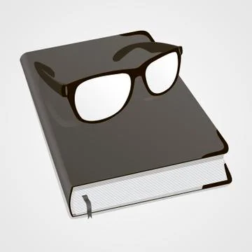 Diary with glasses Stock Illustration