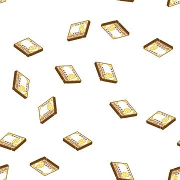 Diary with gold inserts isometric icon seamless pattern Stockillustratie