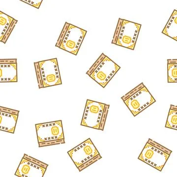 Diary with gold inserts vector seamless pattern Stock Illustration