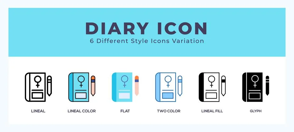 Diary icon. high quality icon symbol for web design Stock Illustration