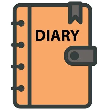 Diary icon. Notebook sign. flat style. Stock Illustration