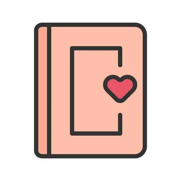 Diary icon vector image. Stock Illustration