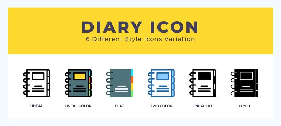 Diary icon for websites and apps. vector illustration Stock Illustration