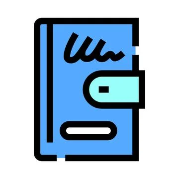 Diary journal notebook representing personal knowledge memory Illustrazione stock