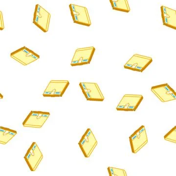 Diary notebook isometric icon seamless pattern Illustrazione stock