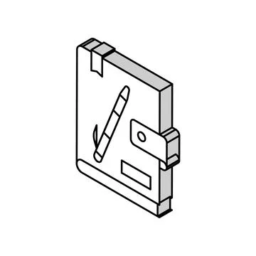 Diary notebook isometric icon vector illustration Illustrazione stock