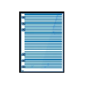 Diary notebook line page pixel art vector illustration Stock Illustration