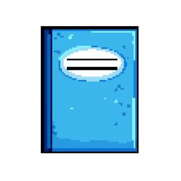 Diary notebook pixel art vector illustration sign color Stock Illustration