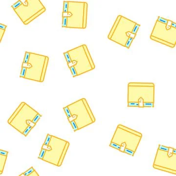 Diary notebook vector seamless pattern Illustrazione stock