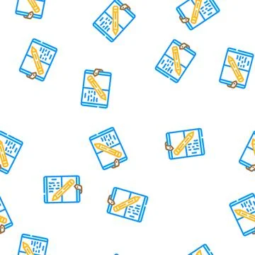 Diary notebook vector seamless pattern 스톡 일러스트