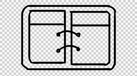 Diary notepad hand drawn illustration animation sketch transparent background Stock Footage 43794409