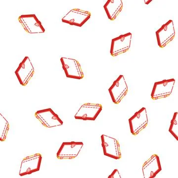 Diary with pen isometric icon seamless pattern Stock Illustration