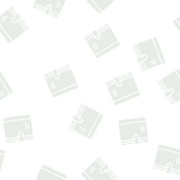 Diary with separator glyph vector seamless pattern Stock Illustration