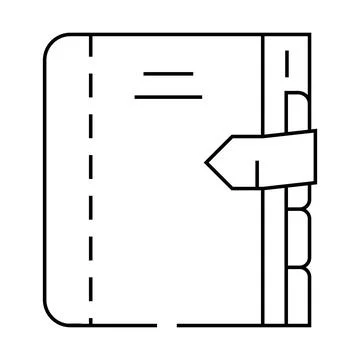 Diary with separator line icon vector illustration Illustrazione stock
