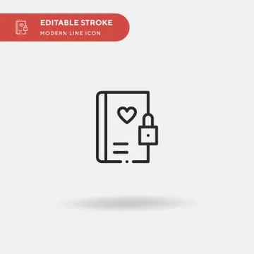 Diary Simple vector icon. Illustration symbol design template for web mobile  Stock Illustration