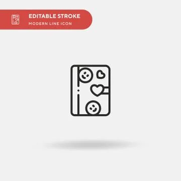 Diary Simple vector icon. Illustration symbol design template for web mobile  Stock Illustration