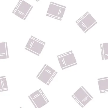 Diary stationery accessory glyph vector seamless pattern Stock Illustration