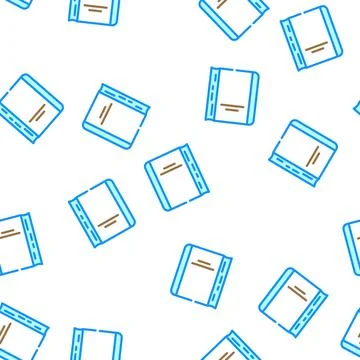 Diary stationery accessory vector seamless pattern Illustrazione stock