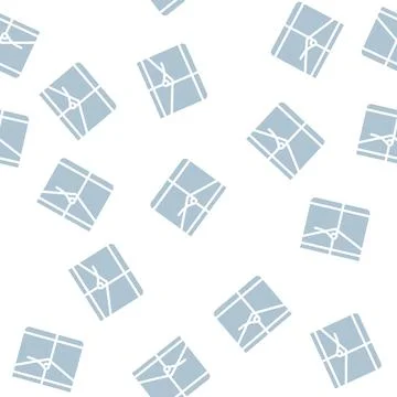 Diary with string glyph vector seamless pattern Stock Illustration