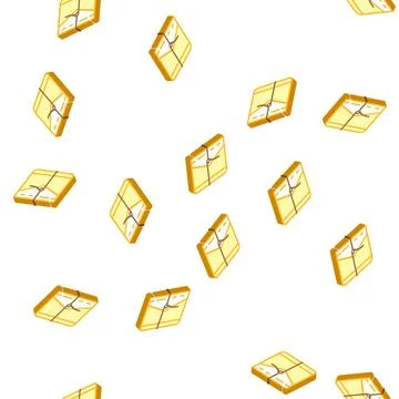 Diary with string isometric icon seamless pattern Stock Illustration