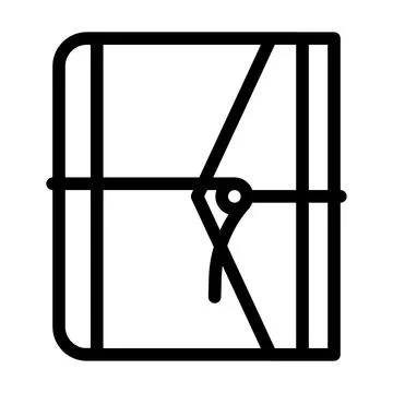 Diary with string line icon vector illustration Stock Illustration