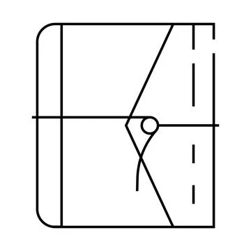 Diary with string line icon vector illustration Stock Illustration